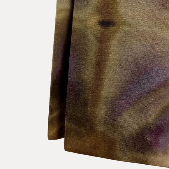 Zara limited edition printed asymmetric satin midi dress - Picture 6 of 7